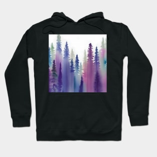 Pine Tree watercolor landscape 5 Hoodie